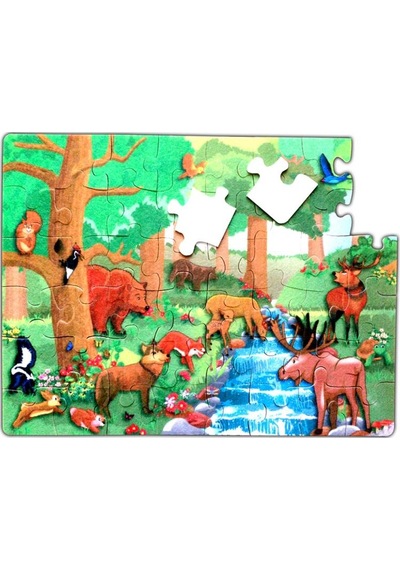 Tox Orman 5+ Keçe Yapboz 5 Yaş Puzzle T015