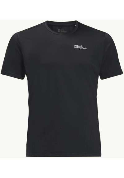 Jack Wolfskin Delgami S/s M Erkek Tişört 1809811-6000 Siyah