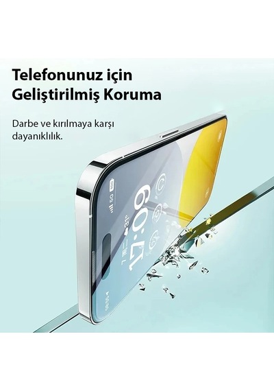 Baseus Crystal Apple iPhone 15 Plus Uyumlu Full Eye-protection Ekran Koruyucu
