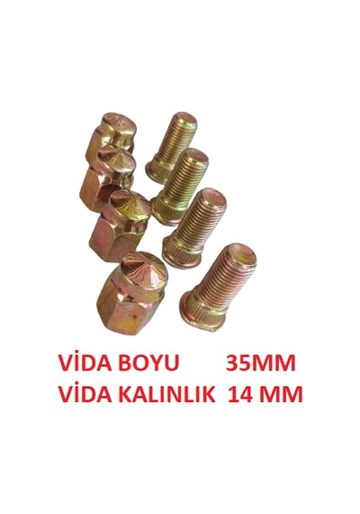 Elektrıklı 3 Üç Tekerli Bijon Vida Somun Takımı 4 Lü