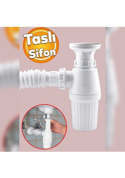 Esli Taslı Koku Önleyicili Körüklü Lavabo Gideri Diğer