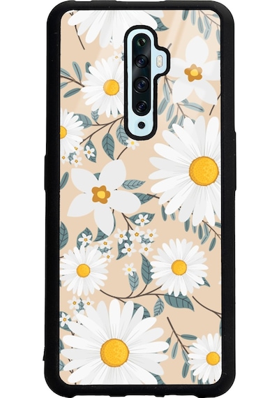 Oppo Reno 2z Büyük Papatya Tasarımlı Glossy Telefon Kılıfı Çok Renkli