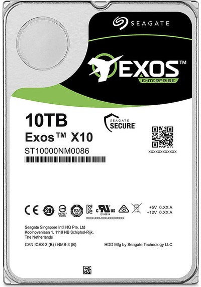 Seagate Exos X10 Enterprise ST10000NM0086 3.5" 7200 RPM 10 TB SATA 3 HDD