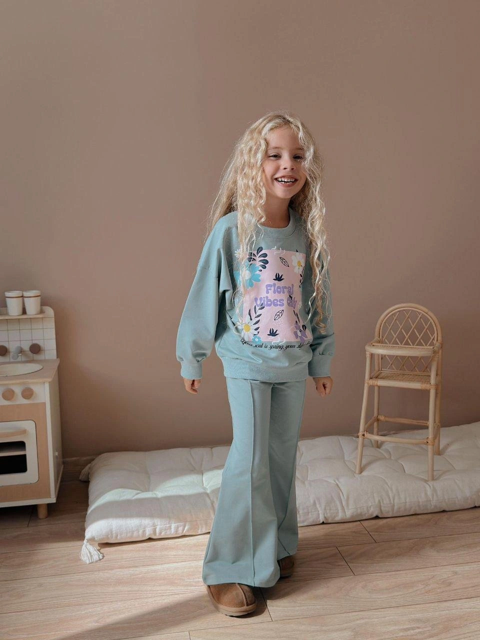 Cg Kids Floral Vibes Baskılı Su Yeşili Kız Çocuk 2 İplik Alt Üst Takım Süper Kalite Kumaş İspanyol P Su Yeşili Cg Kids Floral Vibes Baskılı Su Yeşili Kız Çocuk 2 İplik Alt Üst Takım Süper Kalite Kumaş İspanyol P Su Yeşili