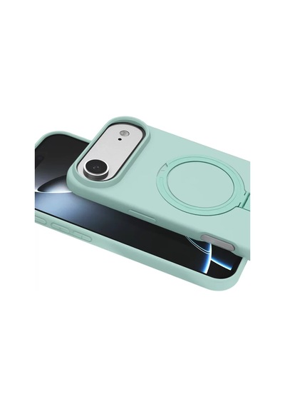 Newface Apple İphone 17 Air Regal Magsafe Standlı Kapak - Su Yeşili