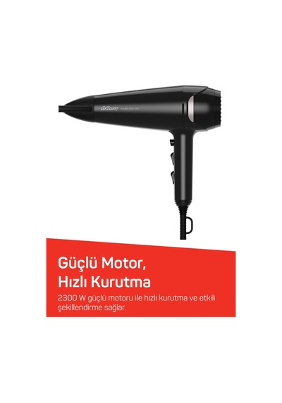 Arzum AR5138 Hairstar Ion Saç Kurutma Makinesi 2300 W, 2 Hız, 3 Isı Ayarı, Siyah Arzum AR5138 Hairstar Ion Saç Kurutma Makinesi 2300 W, 2 Hız, 3 Isı Ayarı, Siyah