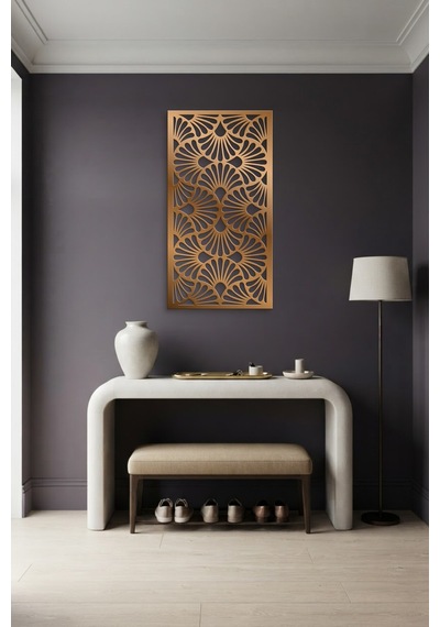 Dekoratif Panel Metal Duvar Tablosu - Duvar Sanatı - Duvar Dekoru - Bronz