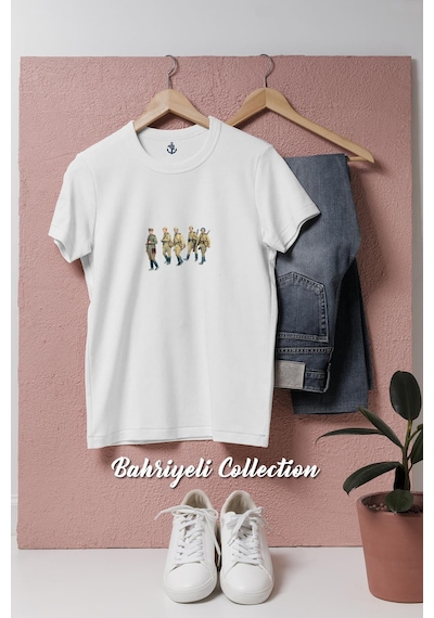 Oversize Russia Second World War Soviet Tasarımlı Unisex T-shirt Beyaz