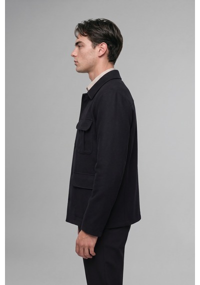 Defacto Regular Fit Polo Yaka Tafta Cepli Blazer Ceket I0348ax26wnbk81 Siyah-bk81