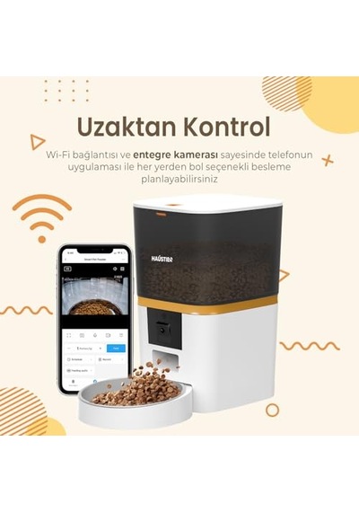 Qq009 Gece Görüşlü 1080p Fhd Kameralı, Akıllı Otomatik Kedi Mama Kabı, Tuya App-wifi Uzaktan Kontrol, Sesle Ça