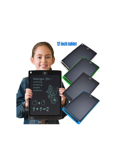 12 İnç Grafik Digital Çocuk Yazı Çizim Tableti Lcd Ekranlı + Tablet Kalemli Renkli