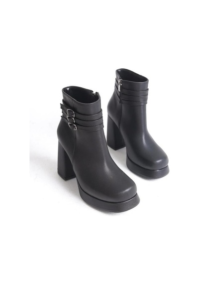 Papuçcity Sprs 02982 Kadın 9,5 Cm Platform Topuklu Bot 001