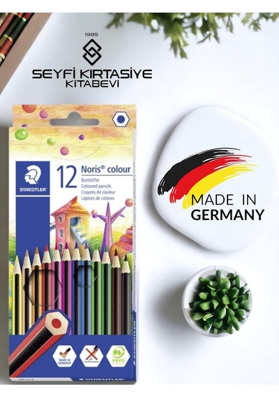 Noris Colour 12 Renk Kuru Boya Kalemi, Almanya Üretimi, Yüksek Kaliteli Renk Pigmentleri Diğer