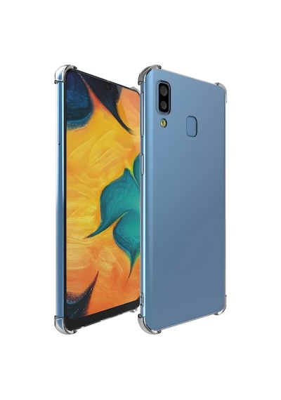 Fibaks Galaxy A30/A20 Uyumlu Kılıf Antishock Darbe Emici Kamera Korumalı Esnek Şeffaf Silikon Kapak