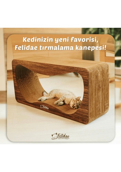 Oluklu Mukavva, Kedi Tırmalama Kanepesi Yatay Tırmalama / 75x36x24cm Xlarge - Cs8 Dw
