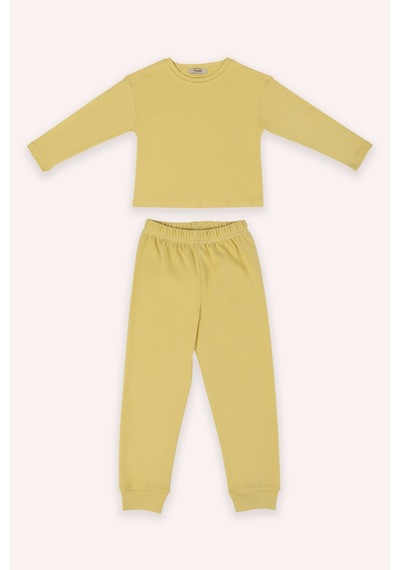 Panço Kız Çocuk Sarı Pijama Takımı