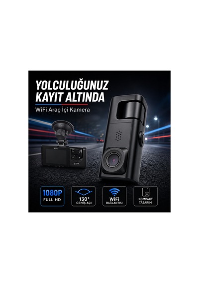 Araç Kamerası Black Box Traffıc Recorder Wifi
