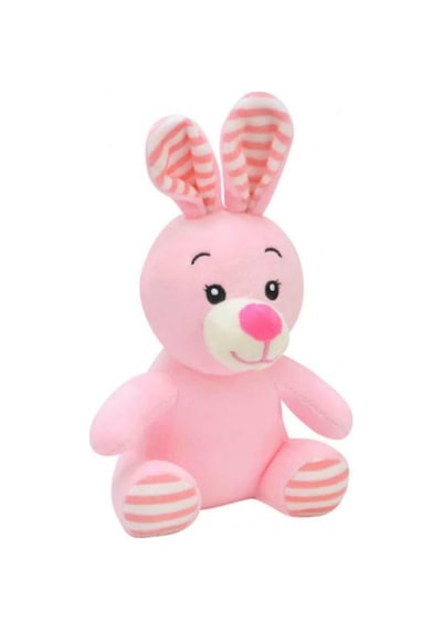 Pembe Peluş Tavşan Oyuncak 14 Cm - Yumuşak Welsoft Kumaş Mini Peluş Tavşancık