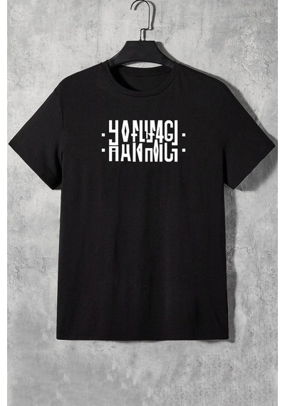 Flood Of Style Unisex Hanımcı Baskılı T-shirt Siyah