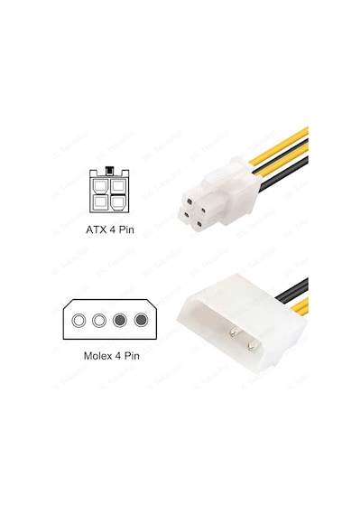 4 Pin MOLEX - ATX P4 CPU 4-Pin 12V PSU Güç Kaynağı Konektörü Adap