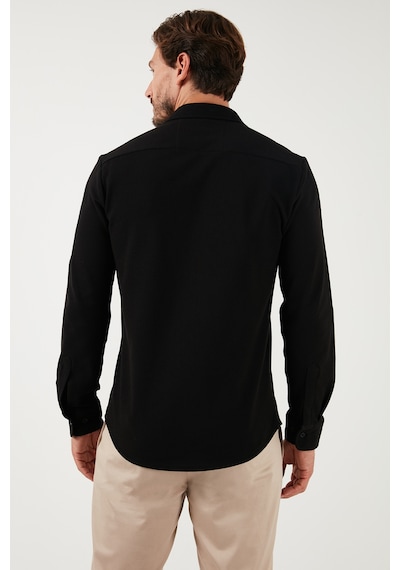 Buratti % 100 Pamuk Regular Fit Erkek Gömlek Cf25W113650 Siyah