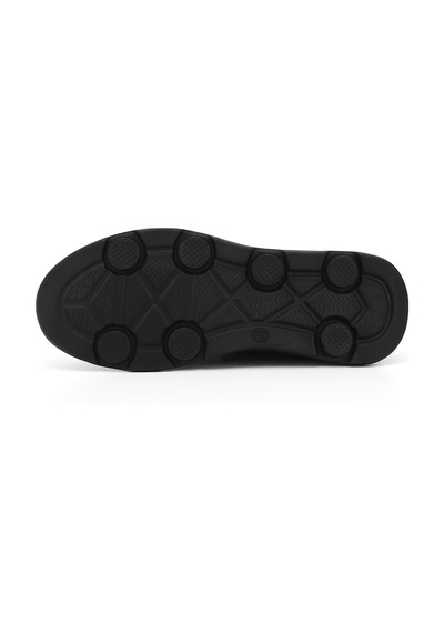 Diğer Erkek Siyah Bağcıklı Hakiki Deri Comfort Sneaker Ddma73542629 Siyah
