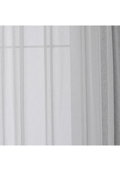 Fabric Design Keten Plus Tül Perde Ekru, 100 X 190 Çok Renkli