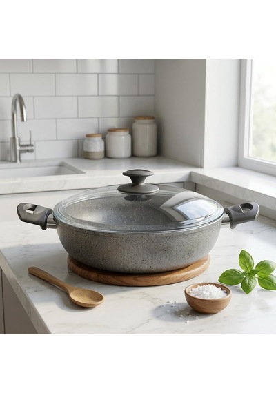 Argos 26 Cm Karnıyarık Tenceresi - İç-dış Gri Kırçıl Granit Efektli Yanmaz Yapışmaz Cam Kapaklı Sığ Tencere Çok Renkli Argos 26 Cm Karnıyarık Tenceresi - İç-dış Gri Kırçıl Granit Efektli Yanmaz Yapışmaz Cam Kapaklı Sığ Tencere Çok Renkli