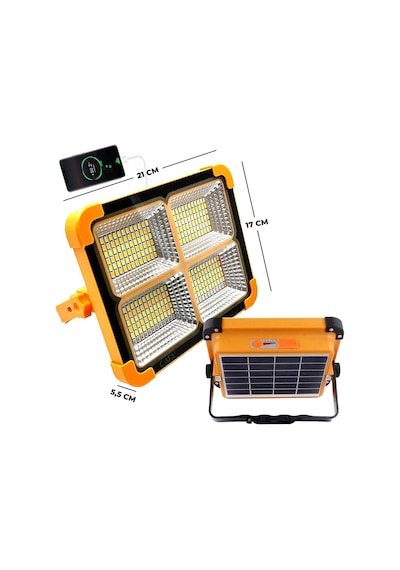 Solar Şarjlı Projektör 200w 3 Renk Çakarlı Cata Ct-4698