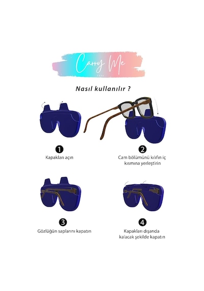 Carry Me Case Katlanabilir Silikon Gözlük Kılıfı Bej