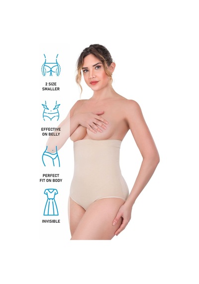 Ten Mı Emay 2080 Yüksek Bel Çıtçıtlı Slip Korse Ten