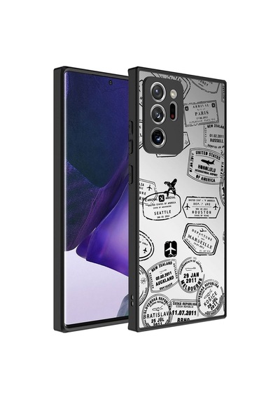 Galaxy Note 20 Ultra Kılıf Aynalı Desenli Kamera Korumalı Parlak Zore Mirror Kapak Seyahat