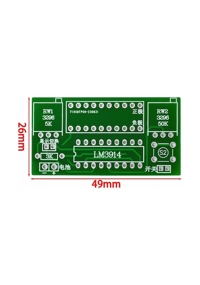 Demonte Lm3914 10 Led 3.7v Lityum 12v Pil Kapasite Gösterge Modül Dıy Led Elektronik Lehimleme Eğiti