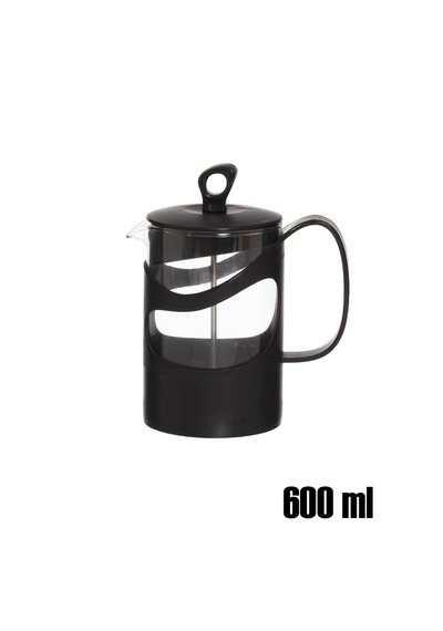 Herevin 131061-834 French Press Süzgeçli Çay Kahve Kupası 600ml Siyah