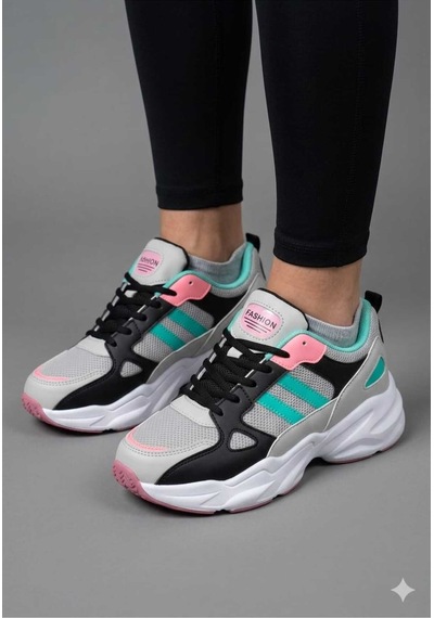 Mcdark Kadın Beyaz Yeşil Sararmaz Taban Sneaker Ayakkabı Beyaz - Yeşil
