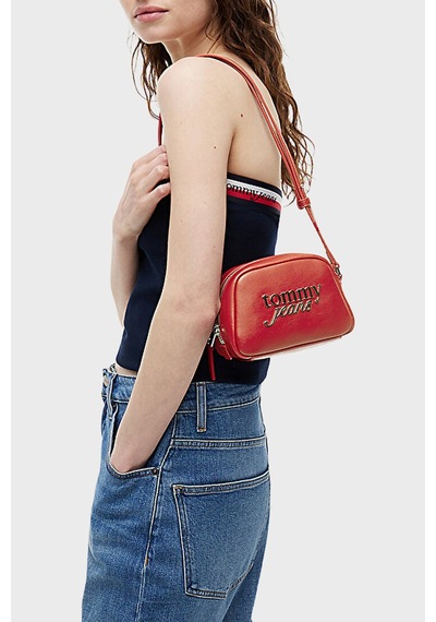 Tommy Jeans Logolu Ayarlanabilir Askılı Çanta Kadın Çanta Aw0aw18785 Xmp Kırmızı