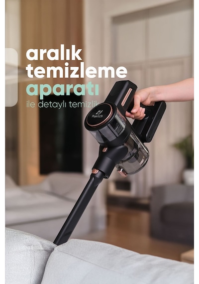 Pirantech ES411 Led Ekranlı Katlanabilir Dikey Şarjlı Süpürge