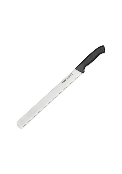 Pirge Creme Dişli Dilimleme Bıçağı 30 Cm Siyah