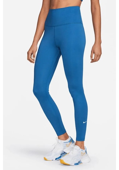 Nike One High Rise Leggings Full Length 2 Cepli Yüksek Belli Toparlayıcı Tayt Mavi Sax