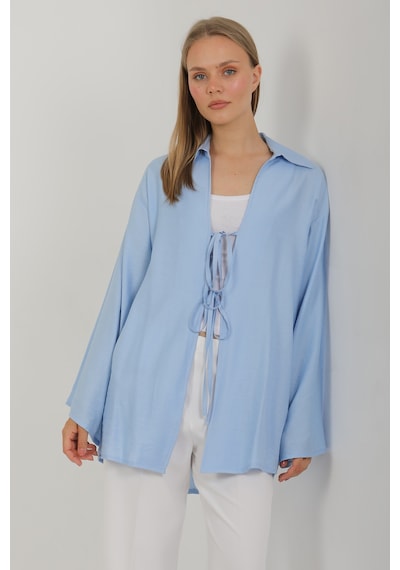 Doğal Viskon Kumaş Cepli Bağcıklı Kadın Kimono 1167 Hafif, Dökümlü, Akışkan, Yazlık Model Mavi Doğal Viskon Kumaş Cepli Bağcıklı Kadın Kimono 1167 Hafif, Dökümlü, Akışkan, Yazlık Model Mavi