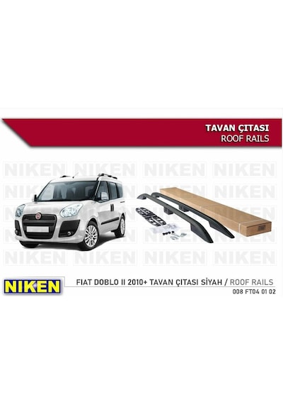 Fıat Doblo 2 Tavan Çıtası Kısa Siyah 2010+ Sonrası Modeller