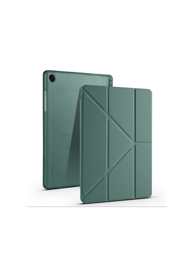 Galaxy Uyumlu  Tab A11 Plus Kılıf Zore Tri Folding Kalem Bölmeli Standlı Kılıf Klasik
