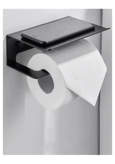 Metal Tuvalet Kağıdı Tutucu Siyah