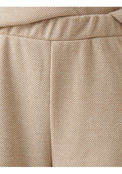Koton Beli Lastikli Bol Paçalı Pantolon Bej 2sak40010ek Ekru