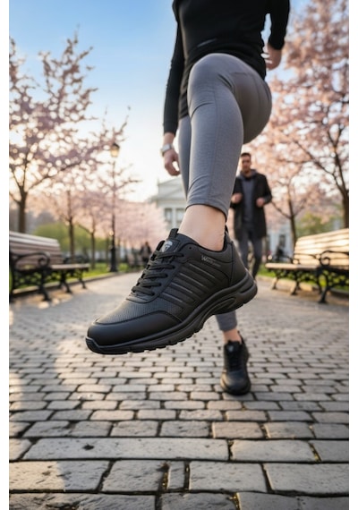 Enoch Erkek Nefes Alan Yürüyüş Ayakkabısı - Hafif Taban Spor Sneaker Siyah Enoch Erkek Nefes Alan Yürüyüş Ayakkabısı - Hafif Taban Spor Sneaker Siyah