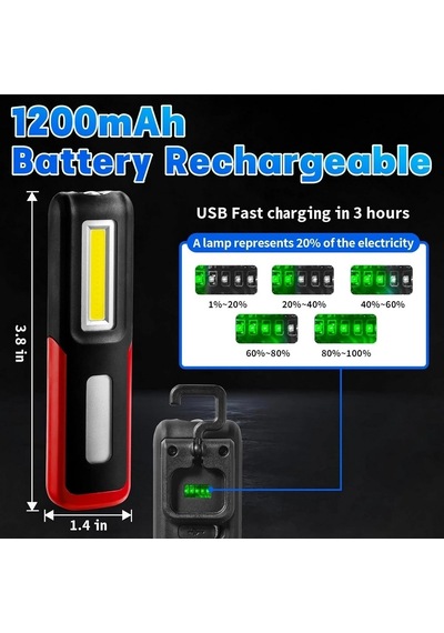 Hubrendy Kargo Lightingx Lx-028 Cob Led Mıknatıslı Çalışma Lambası Tamirci Feneri