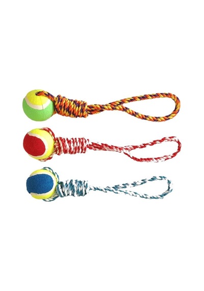 Haoer Tenis Toplu Diş İpi Köpek Oyuncağı 35 CM Çok Renkli