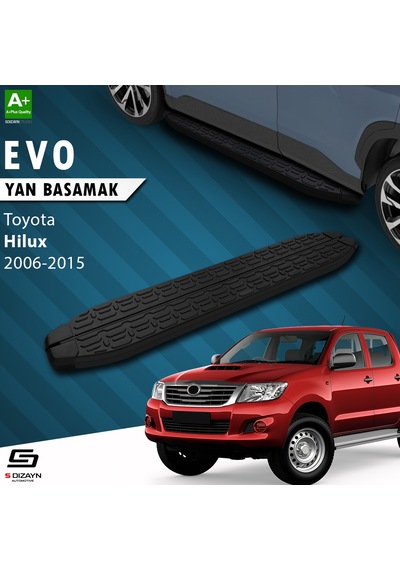 S-dizayn Toyota Hilux 7 Evo Siyah Yan Basamak 203 Cm 2006-2015