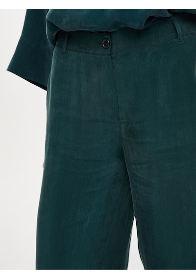 Faik Sönmez Beli Lastikli Wıdeleg Fit Modallı Capri S26cpr004 Us26cpr004106 Koyu Yeşil