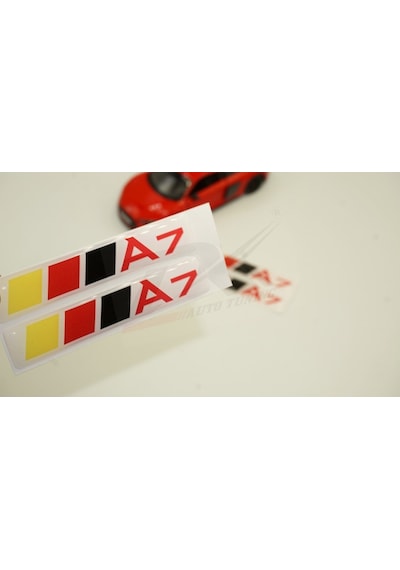Audi A7 Logo 3M 3D Damla Silikon Torpido Bagaj Çamurluk Logo Ambl